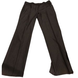 Kenneth Cole Reaction size 12 high rise grey pinstripe straight leg trousers